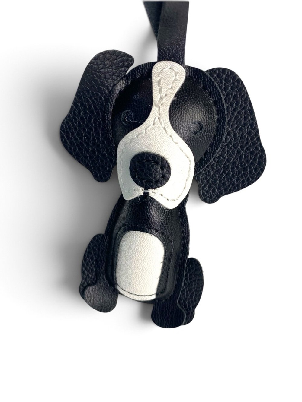 Puppy Dog 3D PU Pebbled Leather Bag Charm